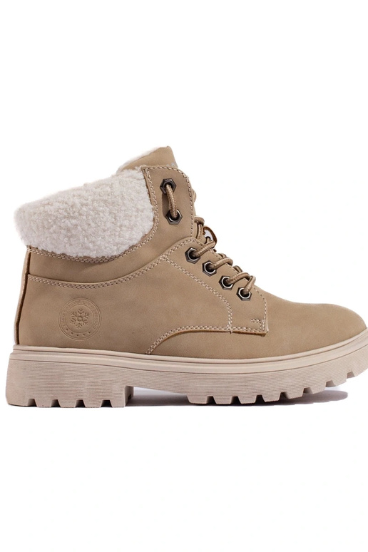 Zandkleurige enkellaarzen van... Zandkleurige enkellaarzen van...