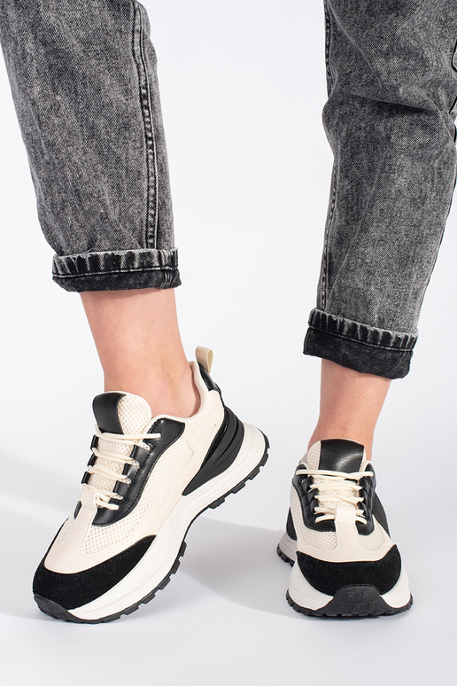 Zwart-beige damesschoenen Zwart-beige damesschoenen