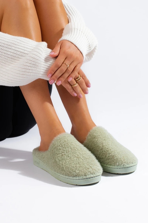 Instap slippers met bont voor vrouwen...