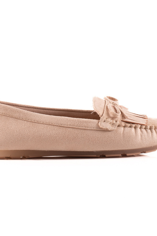 Shelovet mocassins met lint in beige