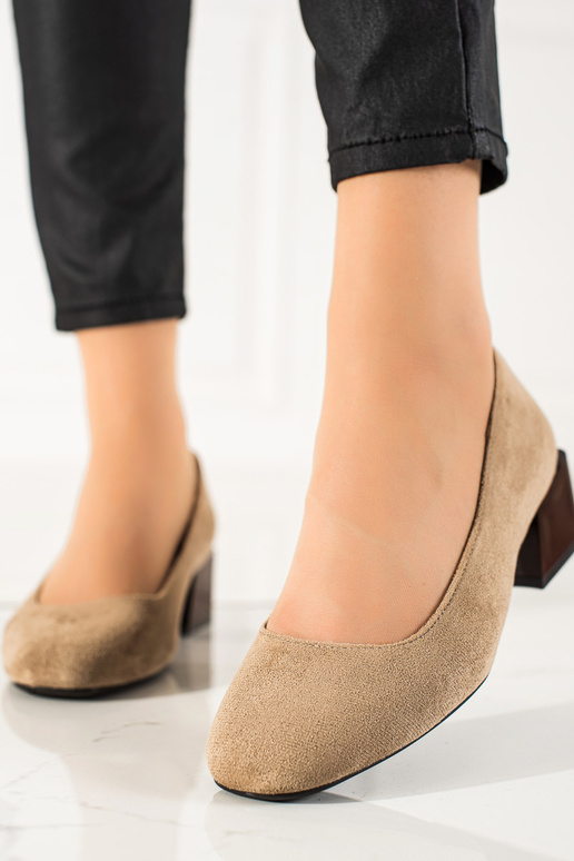 Zandkleurige stijlvolle pumps Sergio...