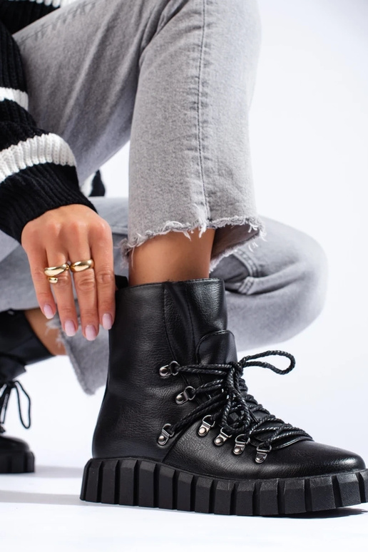 zwarte geïsoleerde damesschoenen met...