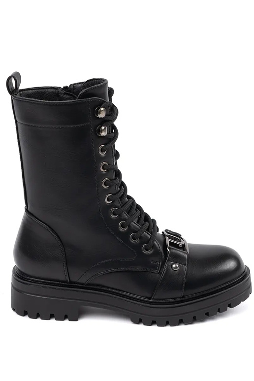 Dames veterboots zwart