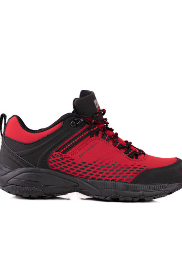 Rode trekking schoenen op...