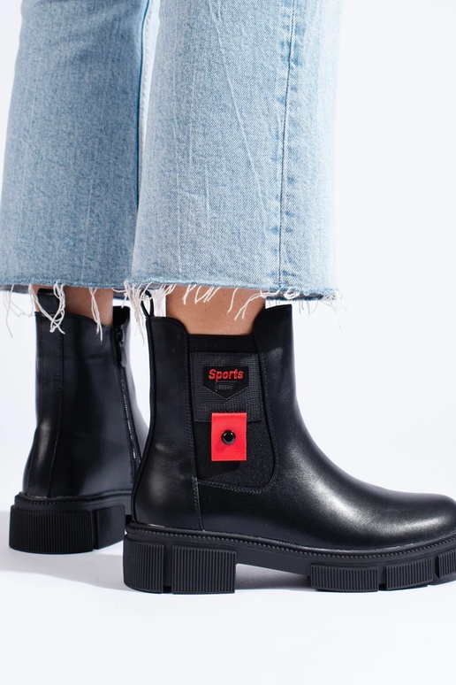 zwarte damesschoenen met plateau