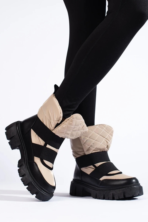 Damessnowboots met enorm platform in...