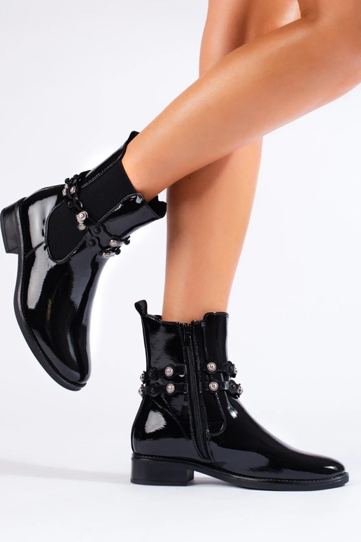 platte damesschoenen met lakeffect,...