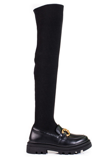 zwarte enkellaarsjes met...