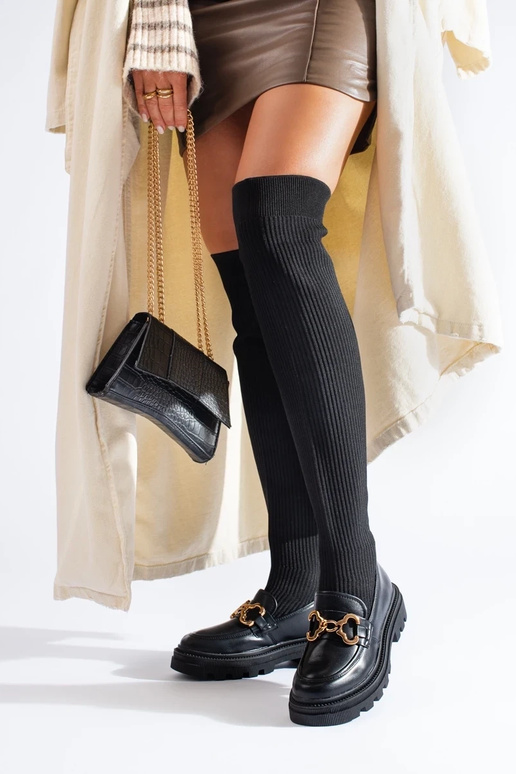 zwarte enkellaarsjes met flexibel...