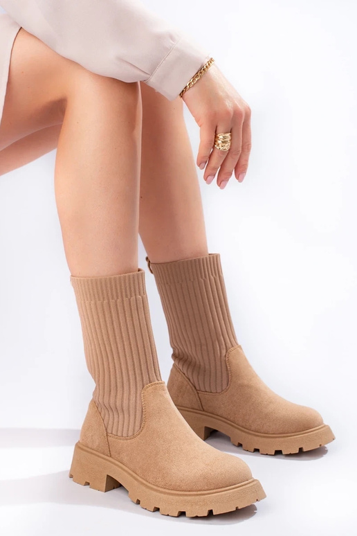 Suède damesschoenen met flexibel...