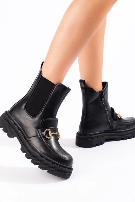 zwarte schoenen Damesschoenen met...