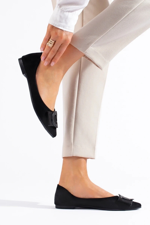 gemaakt van suède ballerina Shelovet... gemaakt van suède ballerina Shelovet...