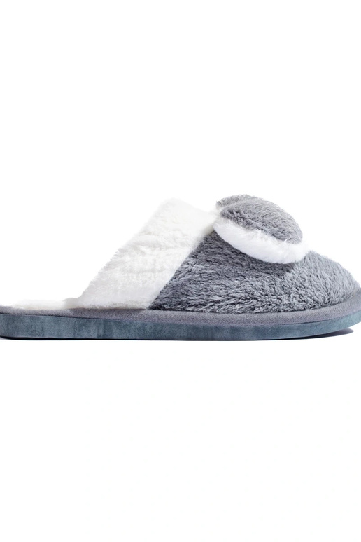 Slippers met lint Shelovet grijze kleur
