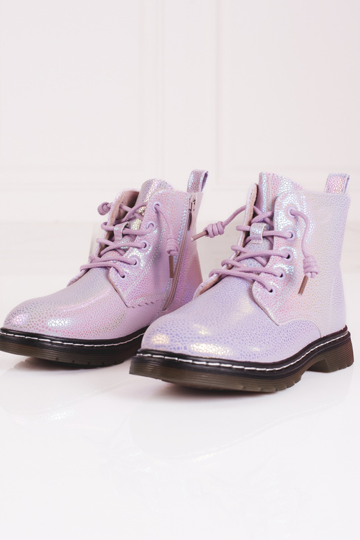 Laarzen meisjes glanzende roze kleur Laarzen meisjes glanzende roze kleur