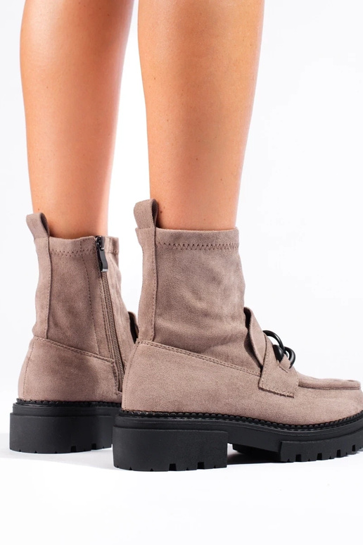 beige platformschoenen voor dames