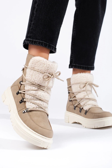 beige Dames snowboots met... 2