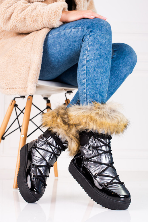 snowboots met plateau voor dames met...