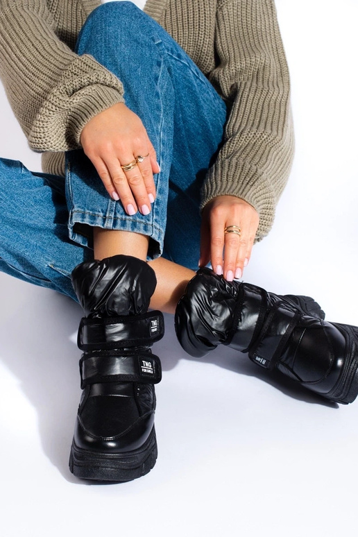 warme dames snowboots Potocki zwarte...