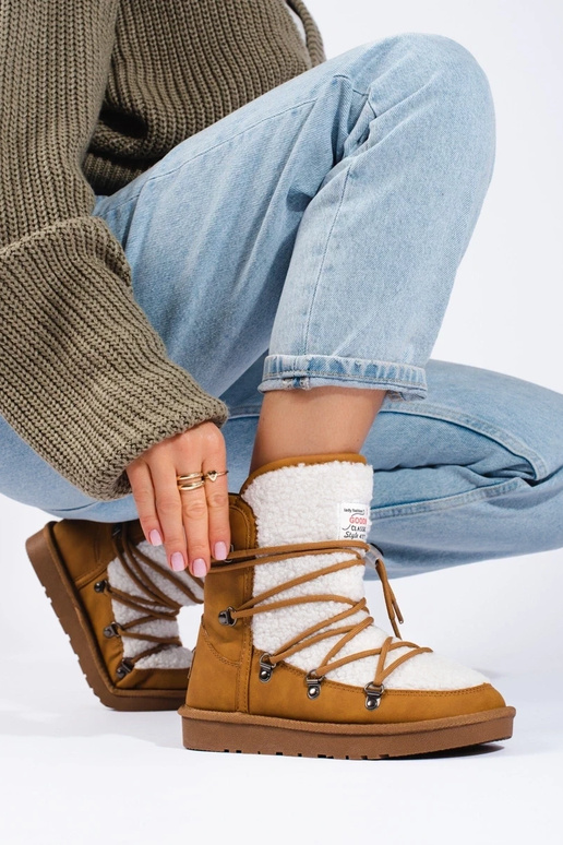 warm camel Dames snowboots