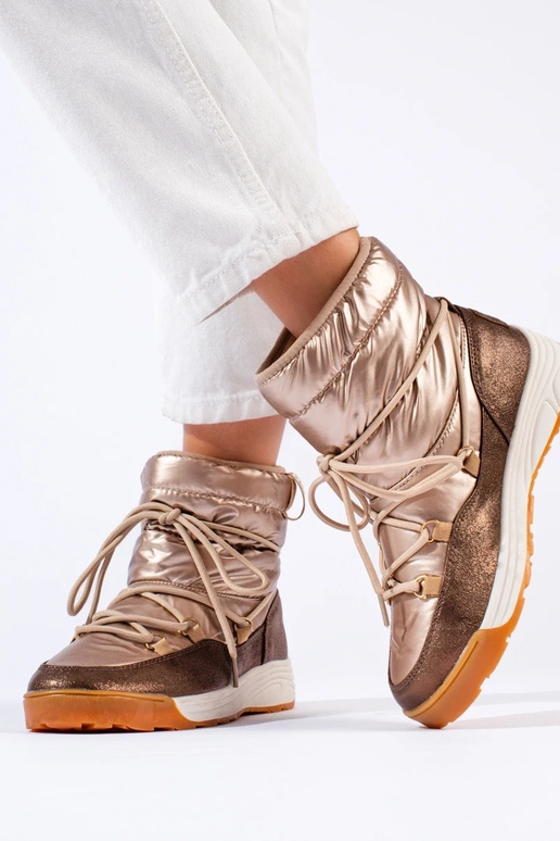 Korte gouden snowboots BIG STAR KK274276