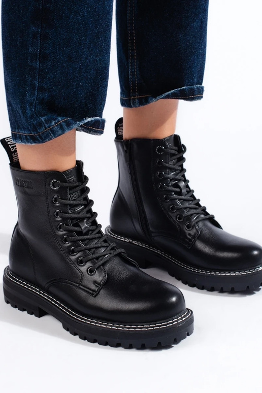 Dameslaarzen in zwarte kleur met...