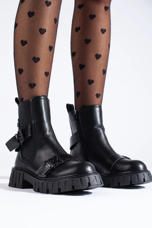 Damesschoenen met plateau in het zwart Damesschoenen met plateau in het zwart