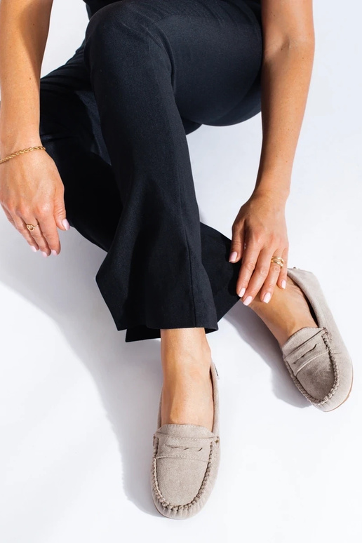 suède damesmocassins Shelovet beige suède damesmocassins Shelovet beige