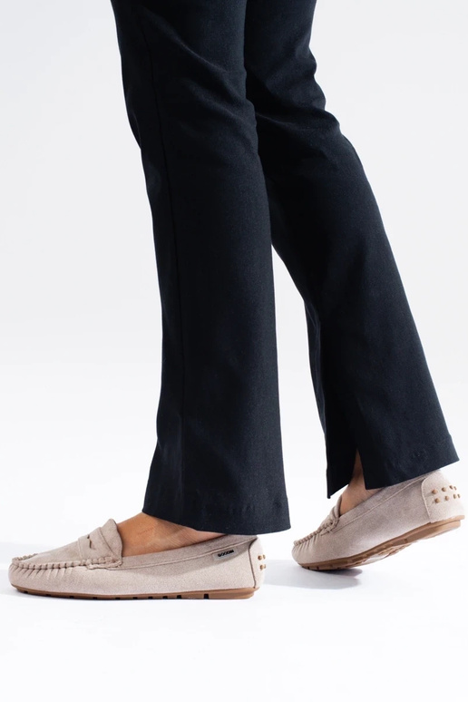 suède damesmocassins Shelovet beige suède damesmocassins Shelovet beige