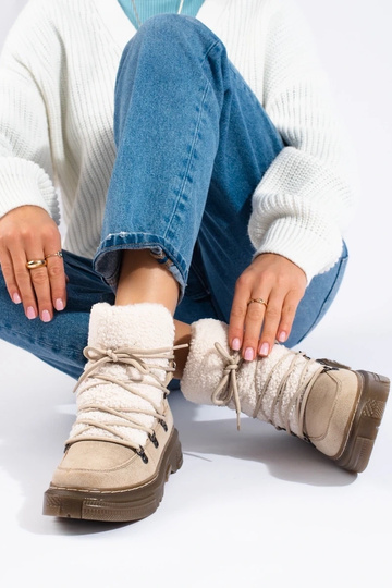 Dames snowboots beige met... 2