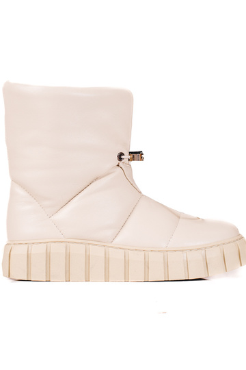 Dames snowboots leer met...