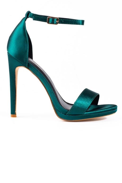Groene Sandalen met hak voor vrouwen Groene Sandalen met hak voor vrouwen