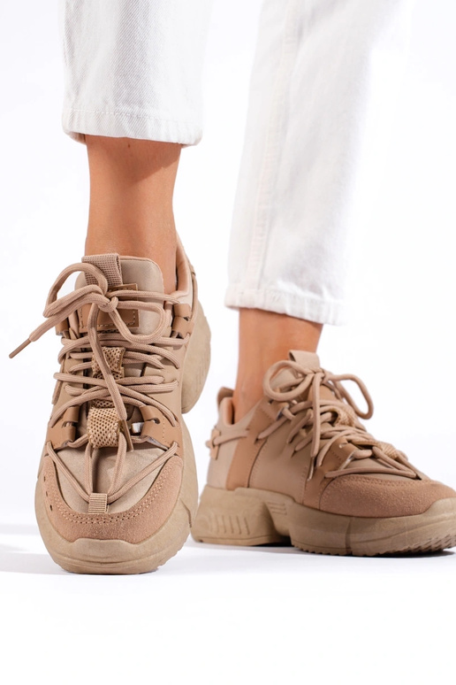 beige Sneakers model schoenen Shelovet