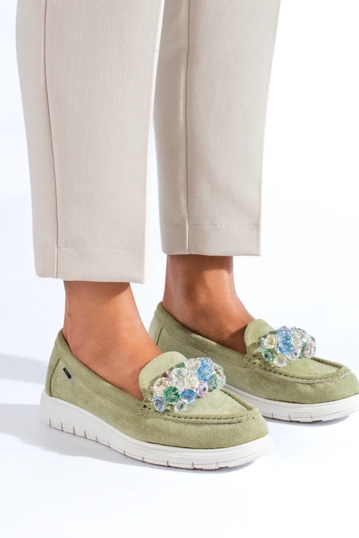 Mocassins met plateau Shelovet groen Mocassins met plateau Shelovet groen