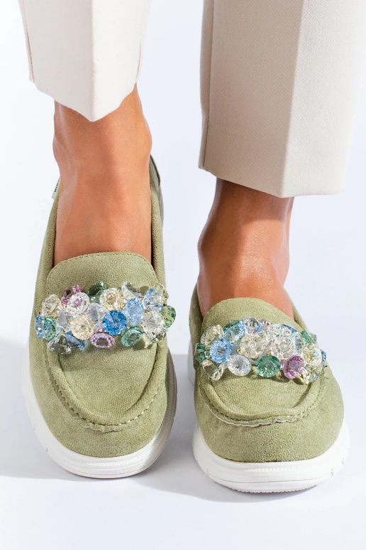 Mocassins met plateau Shelovet groen Mocassins met plateau Shelovet groen