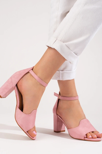 roze sandalen met hak van... 2