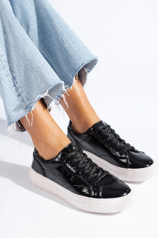 Zwarte leren damesschoenen Vinceza Zwarte leren damesschoenen Vinceza