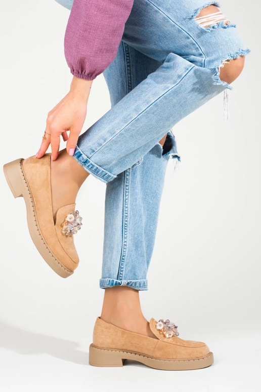 beige suède mocassins Potocki beige suède mocassins Potocki