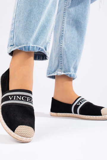 suède espadrille zwart Vinceza 2