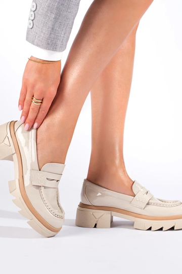 beige Mocassins met... 2