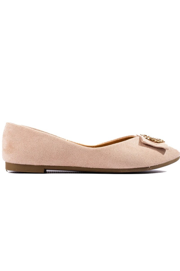 beige suède ballerina Potocki