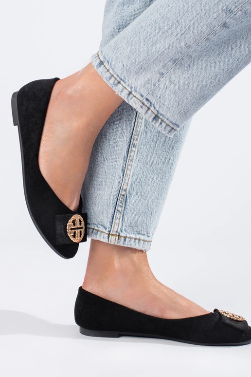 zwarte suède ballerina Potocki zwarte suède ballerina Potocki