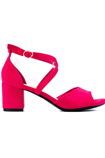 Sandalen met hak van suède...
