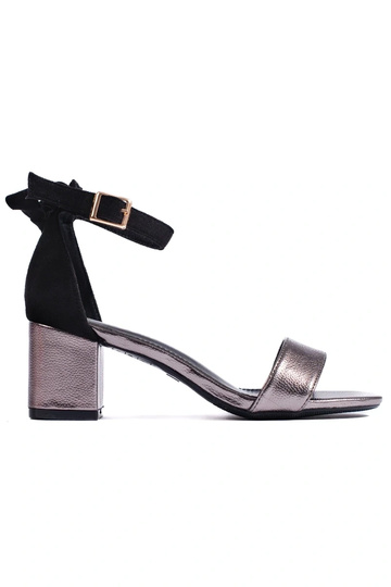sandalen op de hak zwart -...