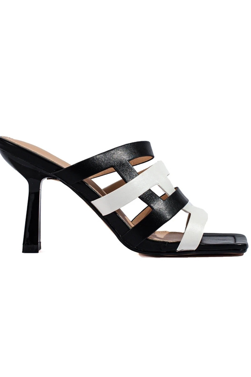 Zwart-witte pantoffels Shelovet Zwart-witte pantoffels Shelovet