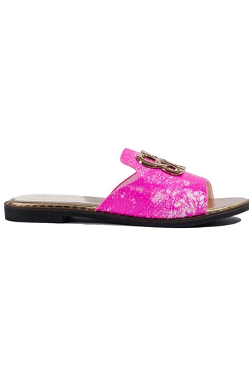 roze pantoffels met gouden...