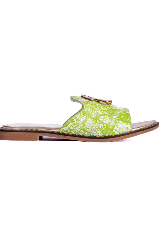 groene Slippers met gouden details... groene Slippers met gouden details...