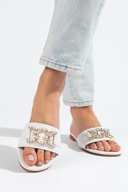 witte pantoffels Shelovet witte pantoffels Shelovet