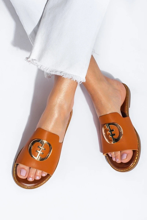 Damespantoffels bruine kleur Shelovet