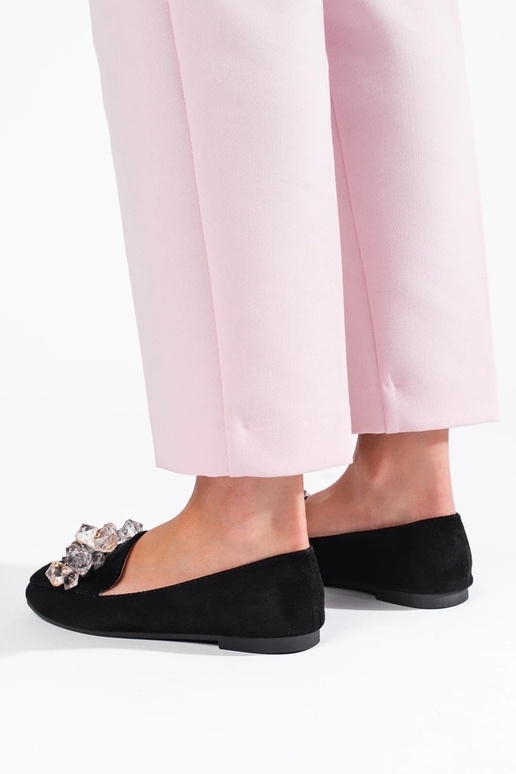 zwarte suède herenschoenen versierd...