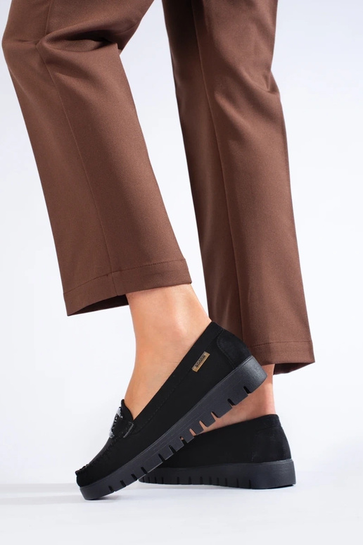 Shelovet mocassins met dikke hak van... Shelovet mocassins met dikke hak van...